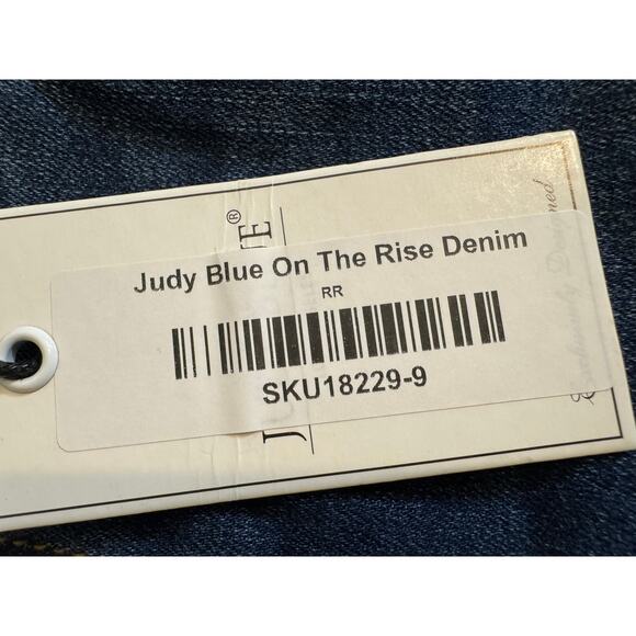 Judy Blue jeans On The Rise high waist distressed raw hem skinny fit Sz 9/29 NEW - Picture 10 of 12